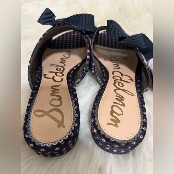 Sam Edelman Theodora Size 8 Navy Patterned Women's Sandals - Picture 5 of 7